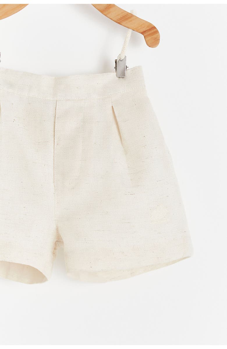 Babycottons Premium Cotton Linen Short for Infant, Alternate, color, Ivory