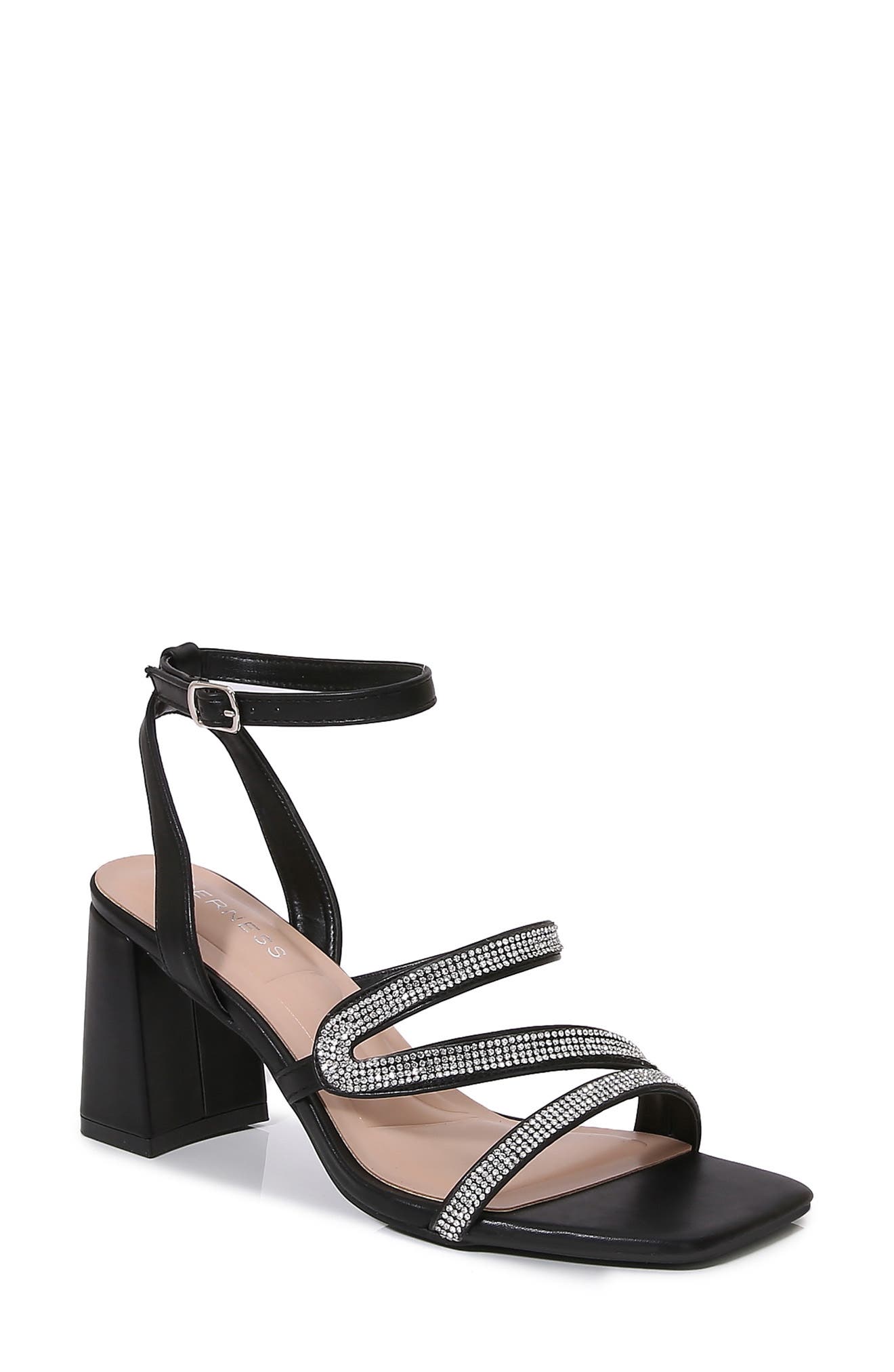 BERNESS Lilia Rhinestone Ankle Strap Sandal, Main, color, 