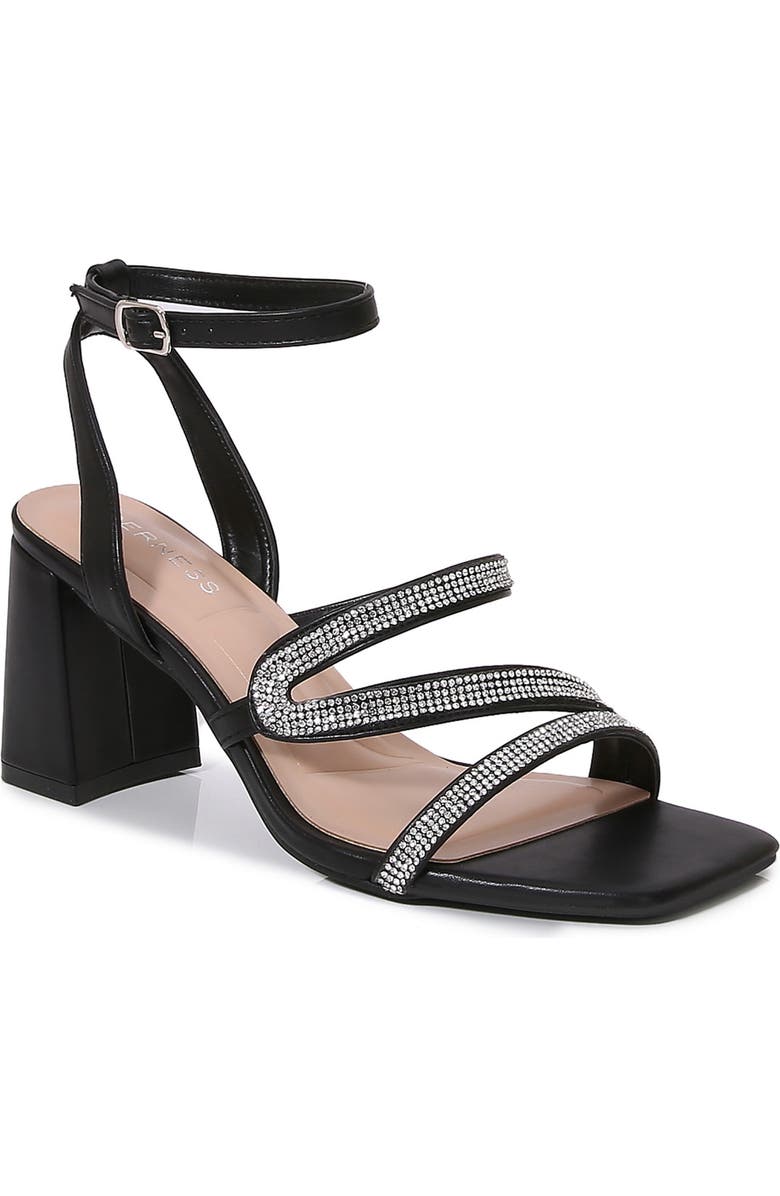 BERNESS Lilia Rhinestone Ankle Strap Sandal, Main, color,
