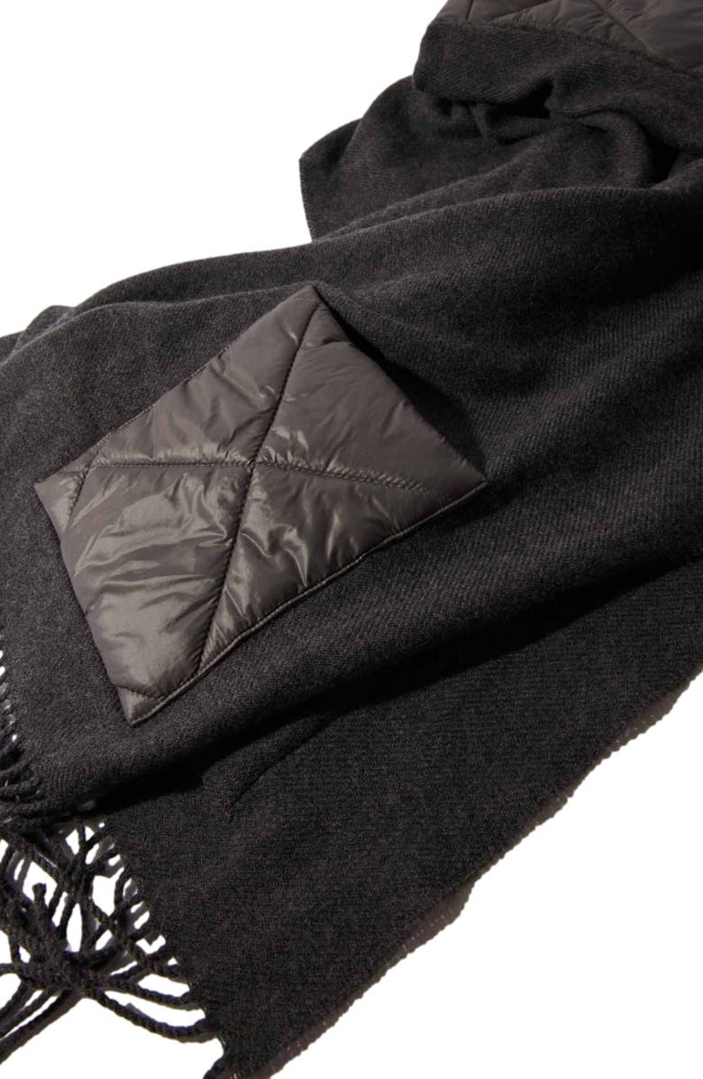 maje Hooded wool poncho, Alternate, color, 