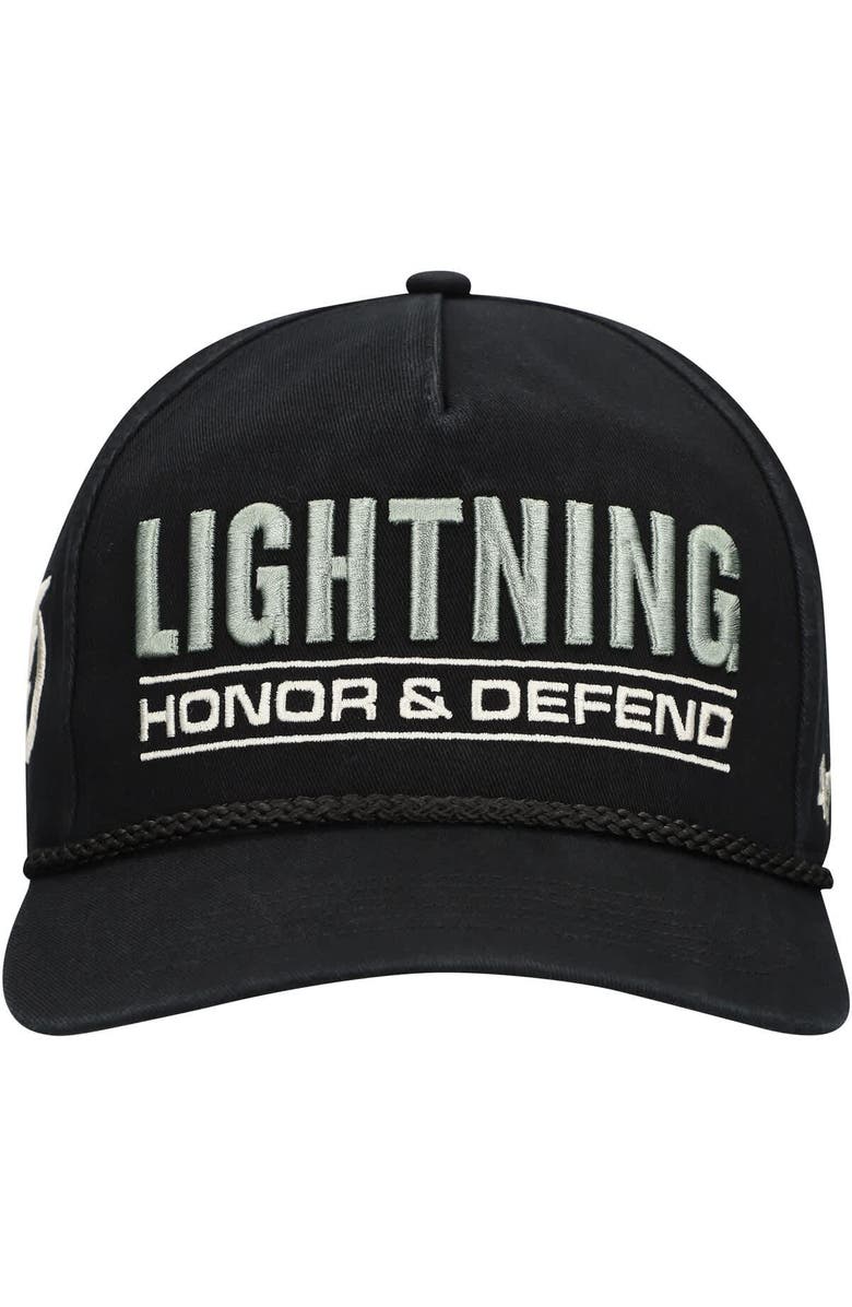 '47 Men's '47 Black Tampa Bay Lightning OHT Military Appreciation Homeland Honor and Defend Hitch Adjustable Hat, Alternate, color, Black