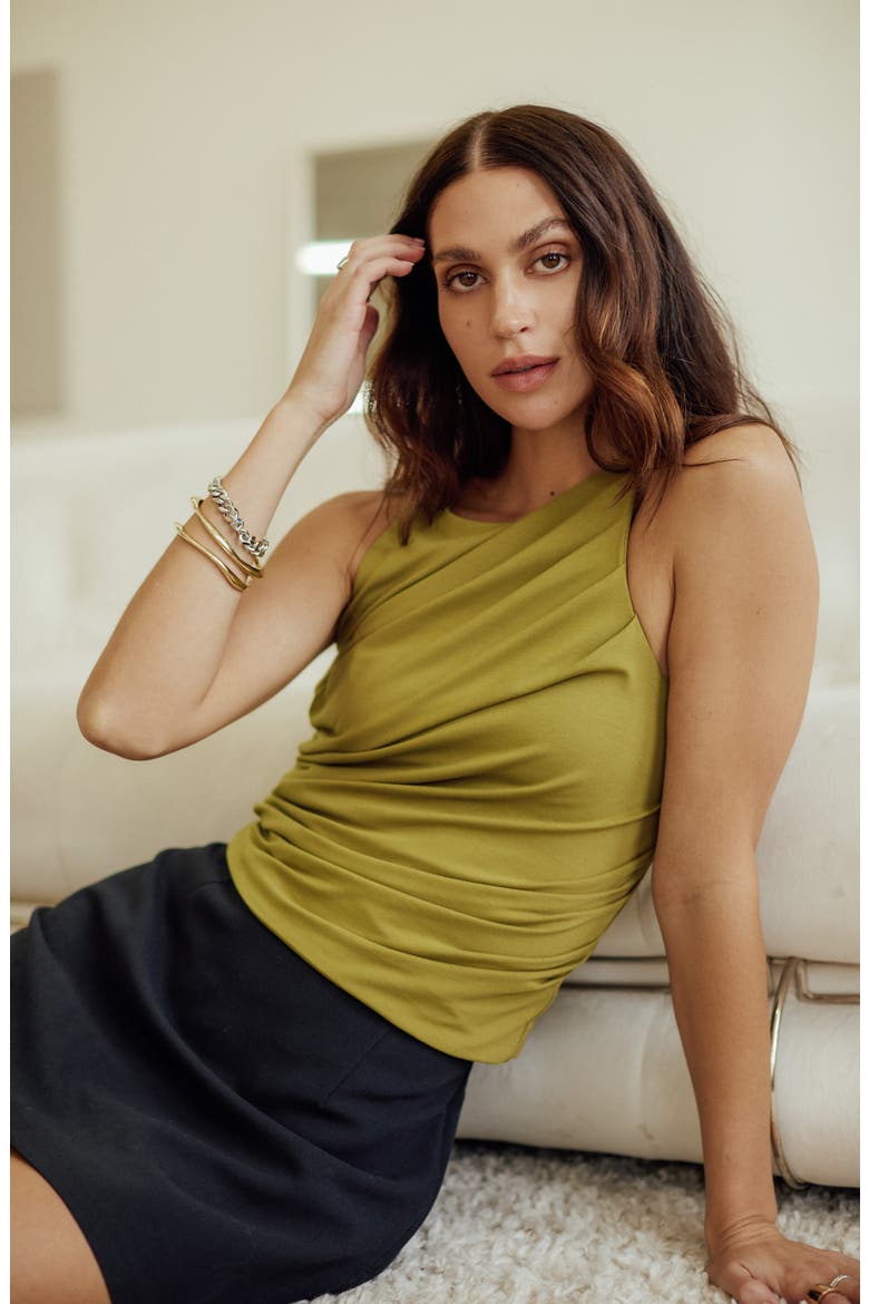 Side Ruched Tank, Alternate, color, BEIGE BISQUE