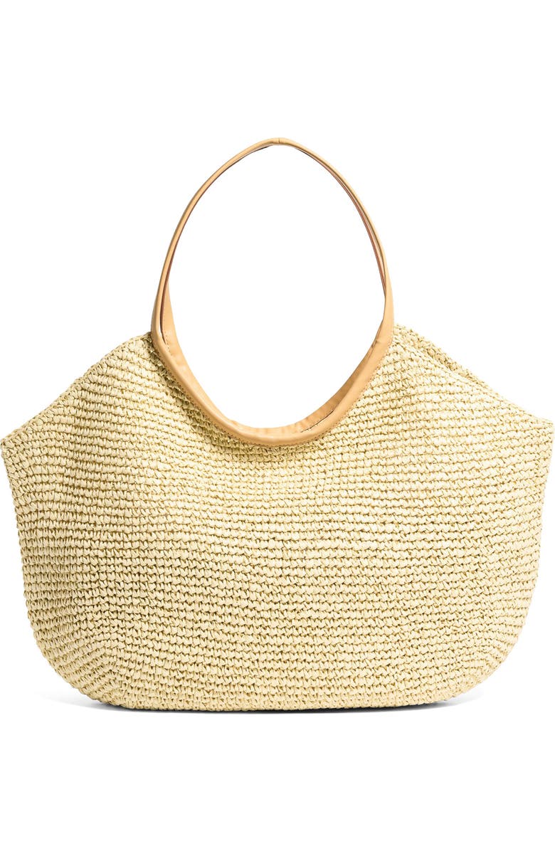 Stoney Clover Lane Scoop Woven Tote, Main, color, Natural