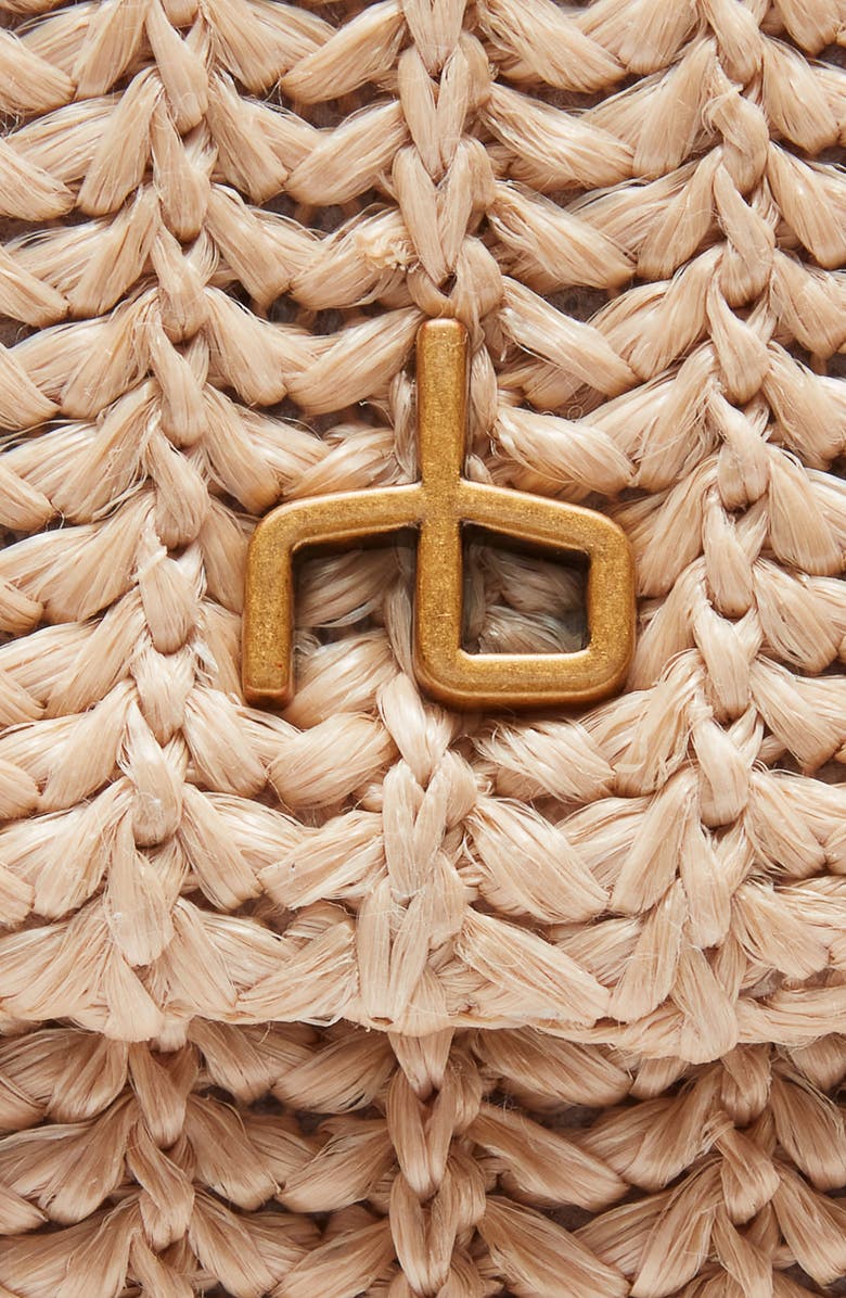 rag & bone Small Chelsea Straw Flap Crossbody Bag, Alternate, color,