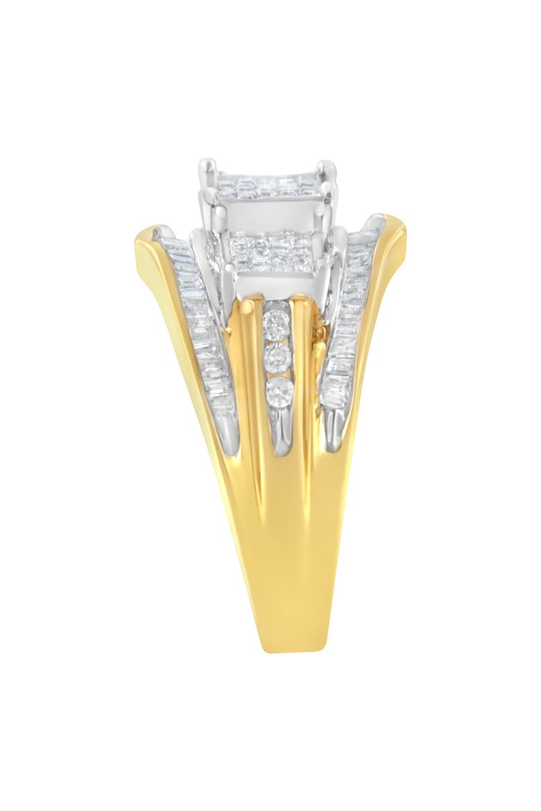 10KT Two-Toned Gold 1.00 cttw Diamond Ring, Alternate, color, Yellow