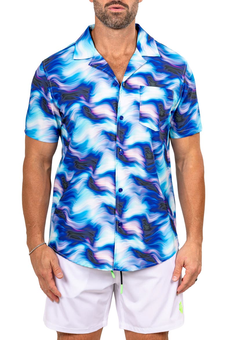 Marthy Blue Camp Shirt, Main, color, BLUE