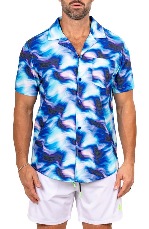 Marthy Blue Camp Shirt