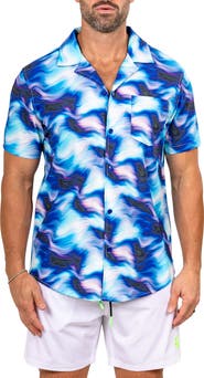 Maceoo Marthy Blue Camp Shirt
