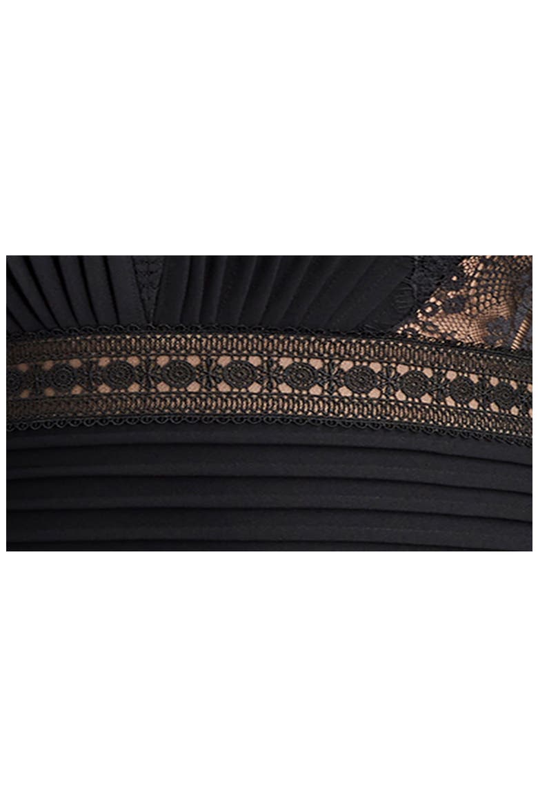 Lace Detail Long Sleeve Cocktail Dress, Alternate, color, BLACK