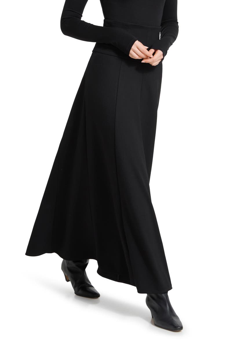 India Ponte Maxi Skirt, Alternate, color, BLACK