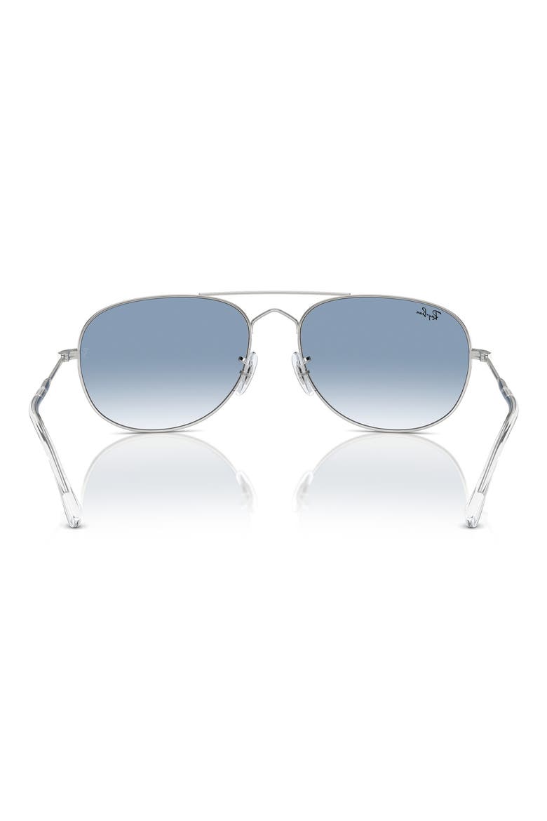 Bain Bridge 60mm Gradient Pillow Aviator Sunglasses, Alternate, color, SILVER