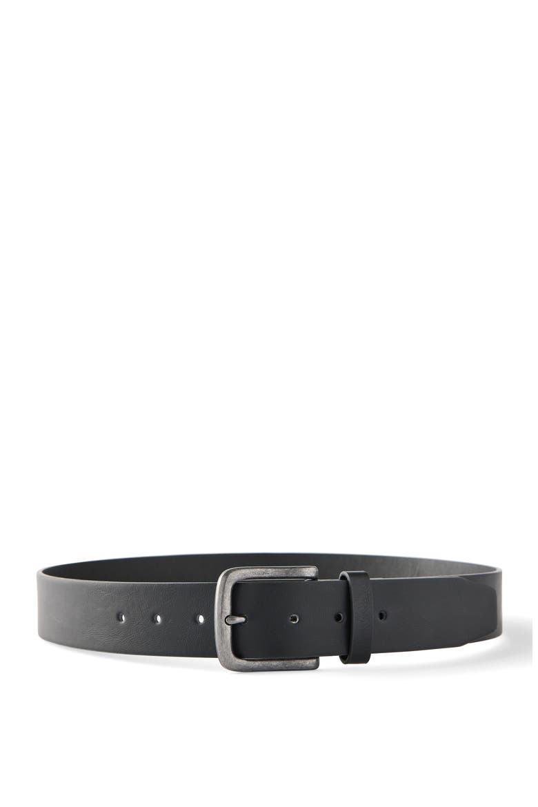 Men's Buckle Belt, Main, color, Black Burnished Silver
