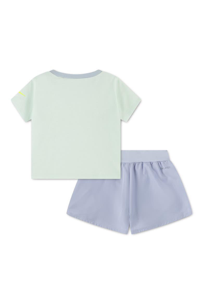 Cotton Blend Graphic T-Shirt & Dri-FIT Crossover Shorts Set, Alternate, color, GHOST