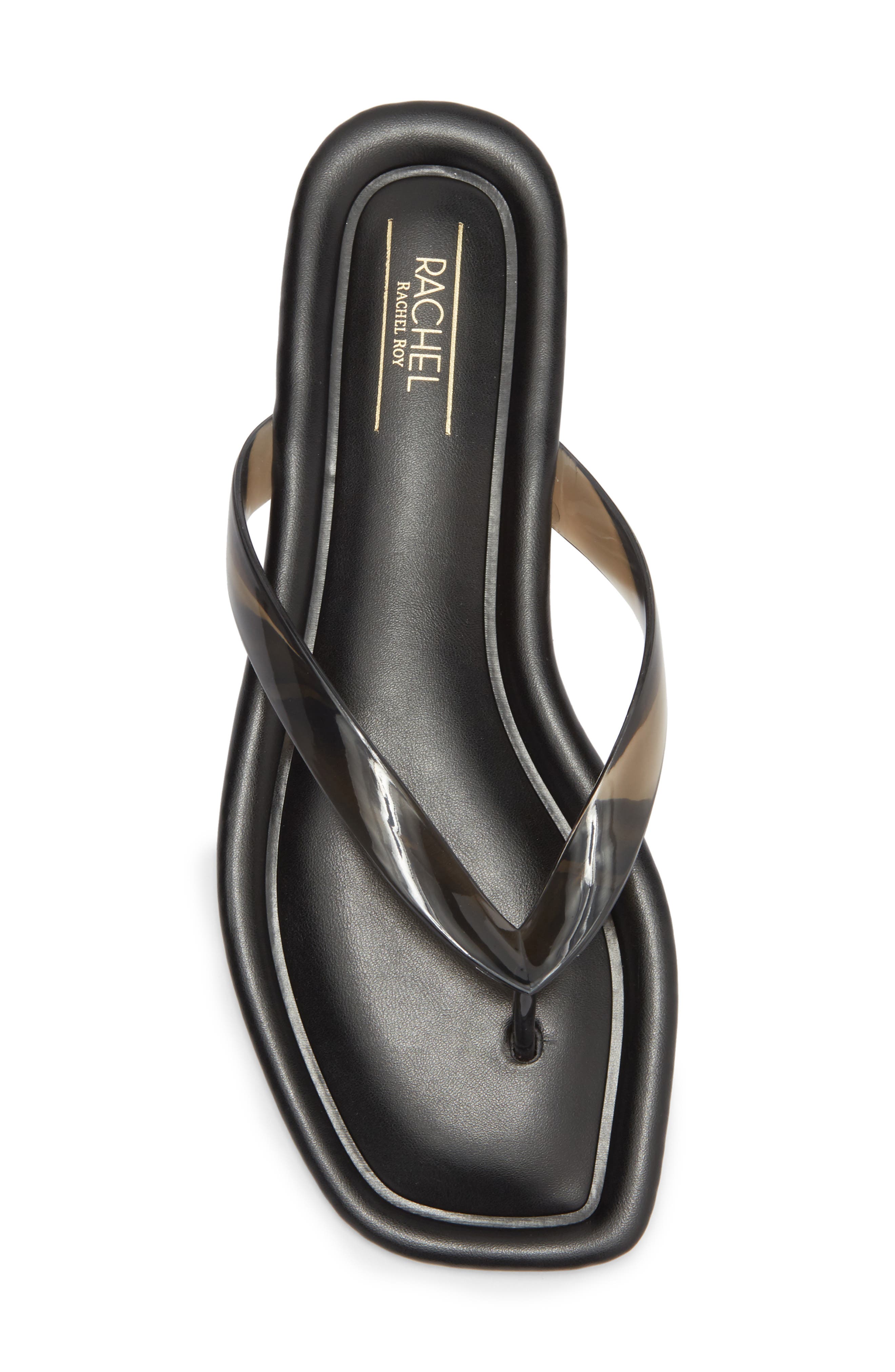 RACHEL Rachel Roy Montauk Flip Flop, Alternate, color, Black Clear