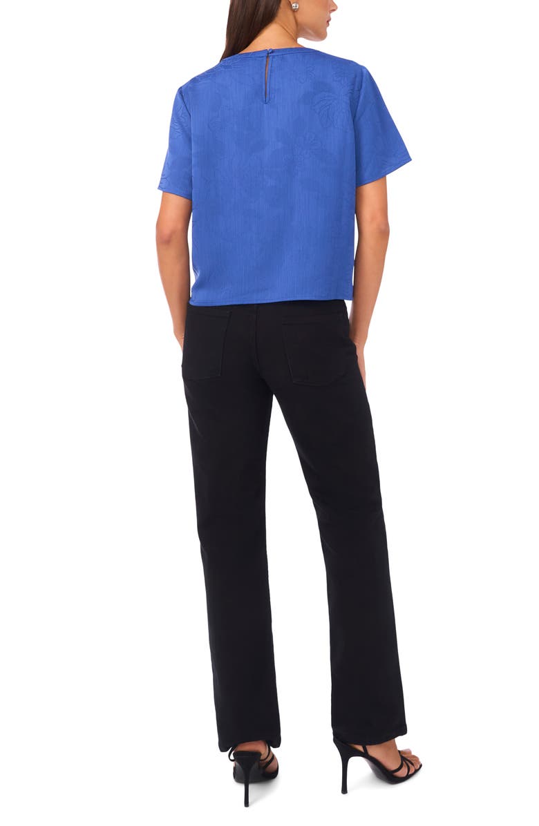 Vince Camuto Embroidered Crewneck Top, Alternate, color, Ultramarine