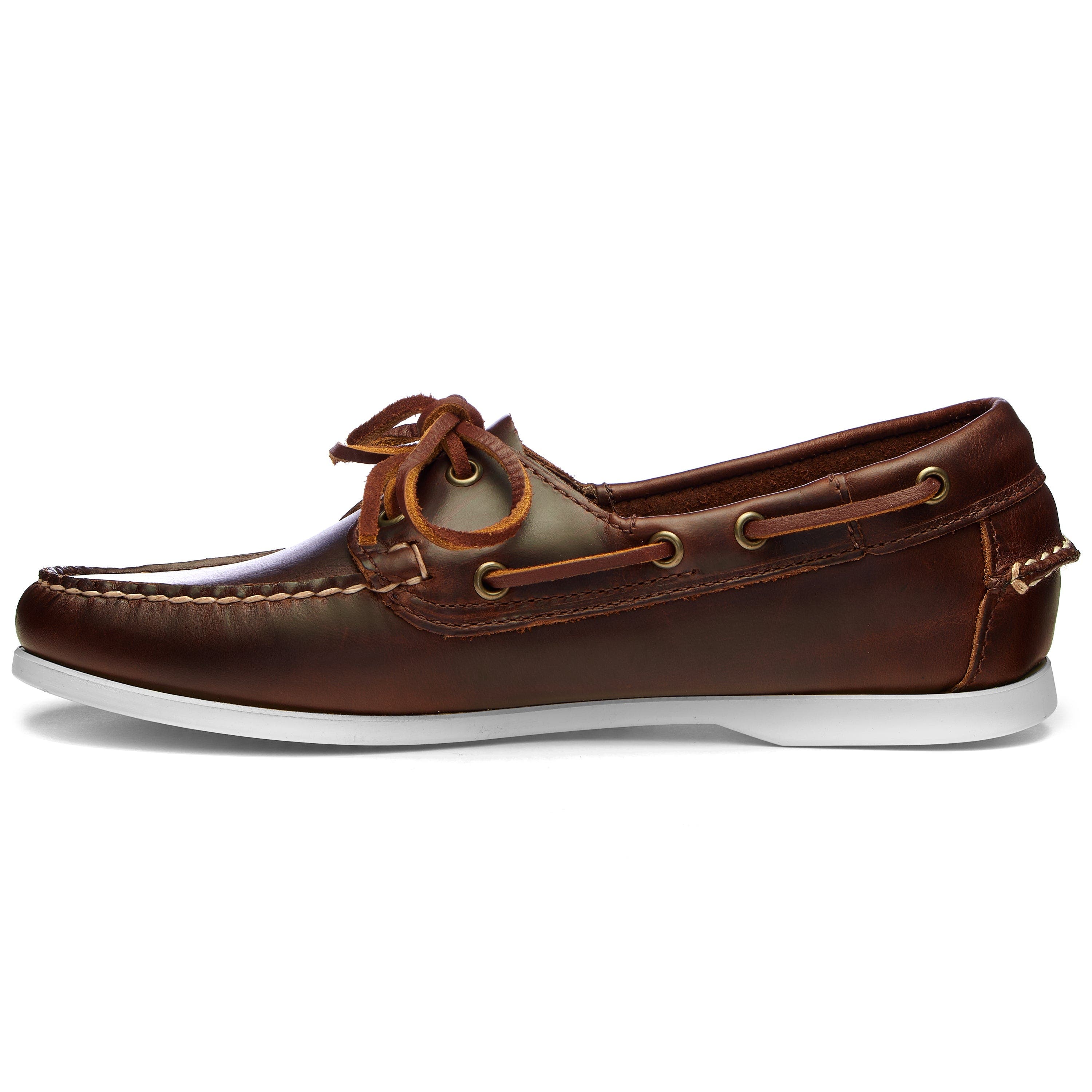 Sebago Jacqueline Waxy Woman Boat Shoes, Alternate, color, Brown