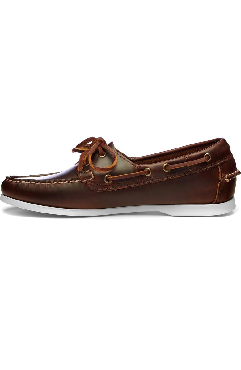 Sebago Jacqueline Waxy Woman Boat Shoes, Alternate, color, Brown