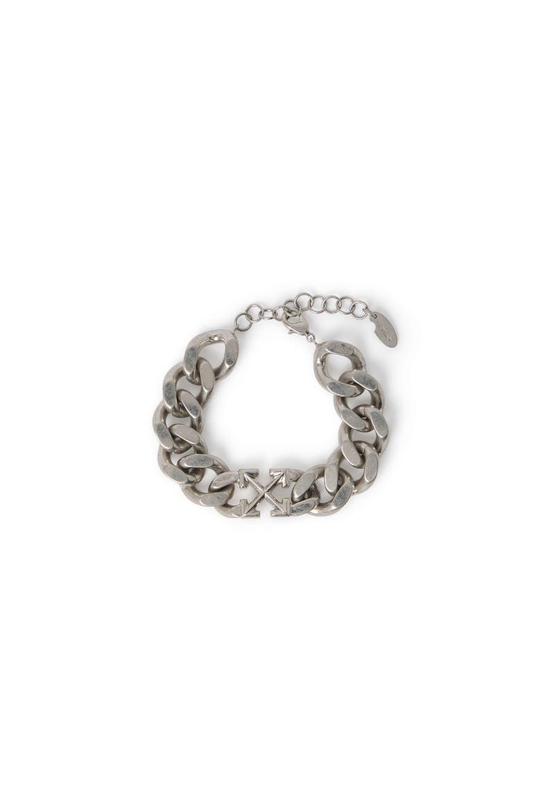 Men's Arrow Chain Bracelet, Main, color, Silver
