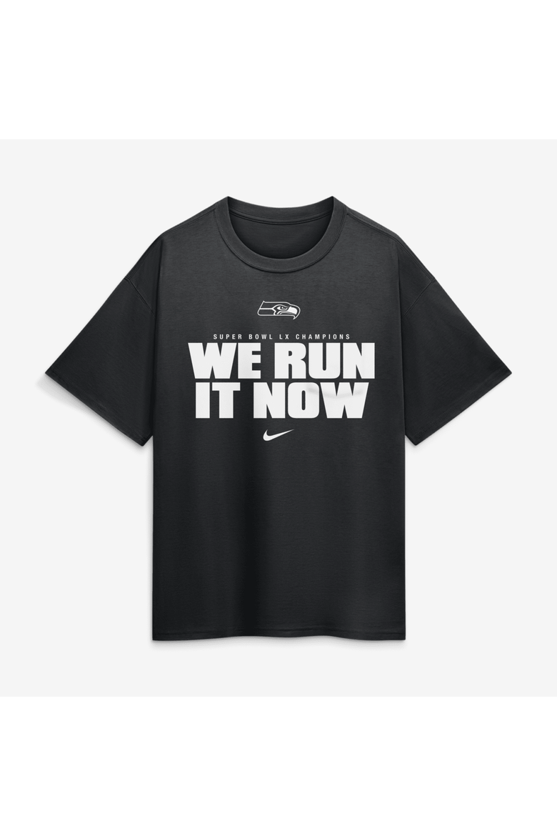 Men's Nike  Black Seattle Seahawks Super Bowl LX Champions Loose T-Shirt, Main, color, Black