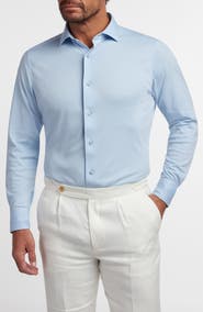 David Donahue Cotton Knit Sport Shirt