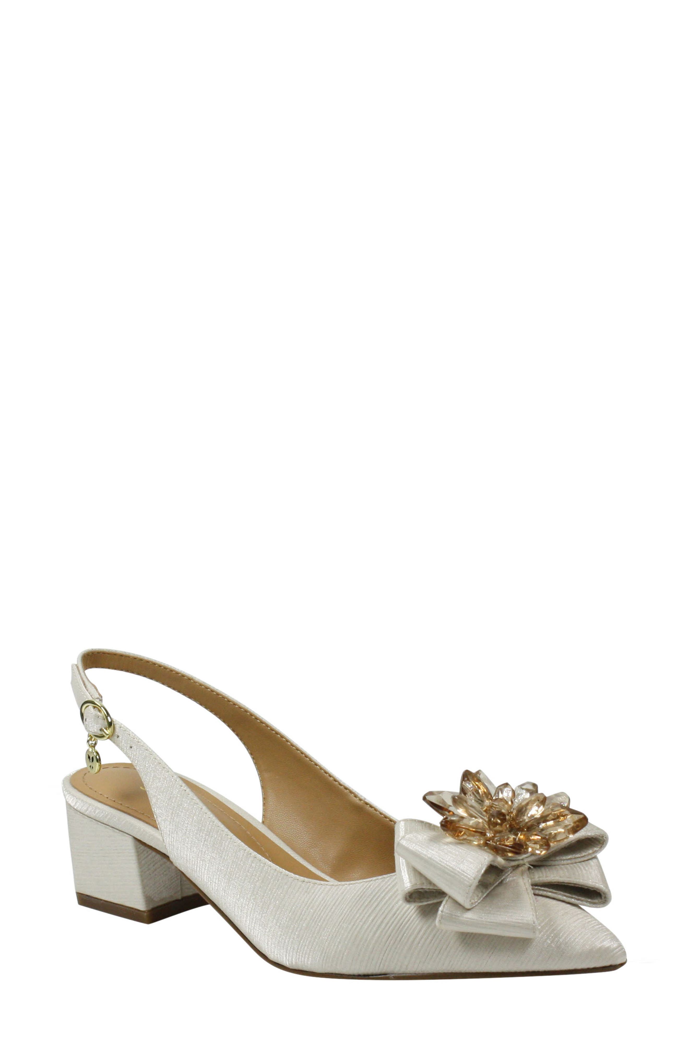 J.Renée Faaye Slingback Pump, Main, color, NUDE FABRIC
