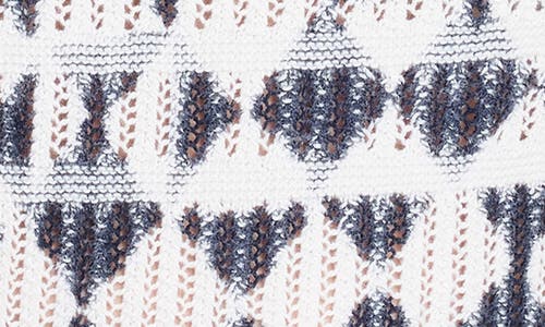 Nic + Zoe Nic+zoe Textured Diamond Sweater In Indigo Multi