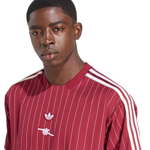 Adidas Originals Adidas Arsenal Terrace Icon Jersey 'collegiate Burgundy' In Red