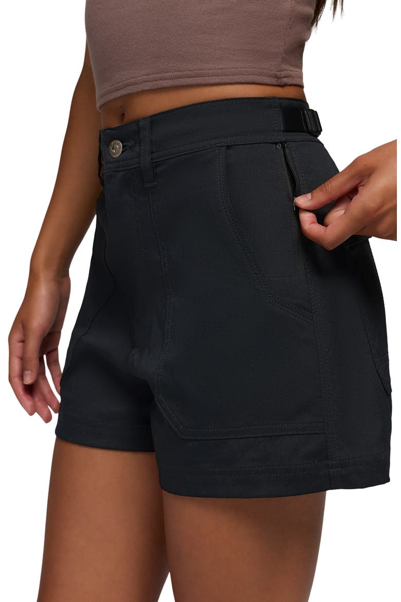 Stretch Zion Cargo Shorts, Alternate, color, BLACK