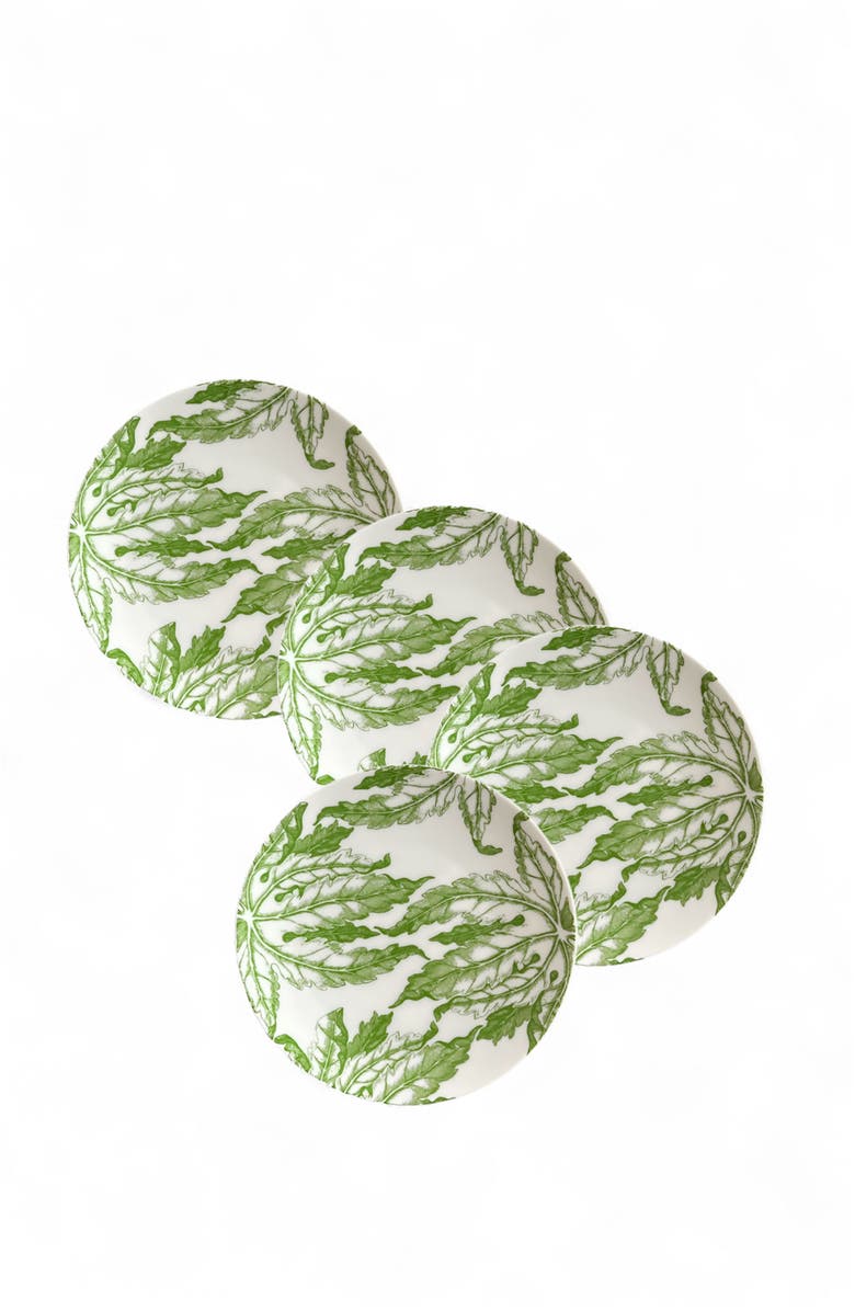 Caskata Freya Small Plates - Porcelain - Set 4, Alternate, color, Green