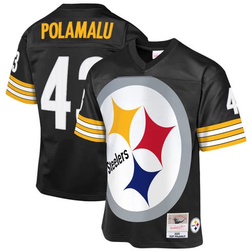 Mitchell & Ness Kids' Youth Troy Polamalu Black Pittsburgh Steelers 2005 Throwback Fashion Jersey