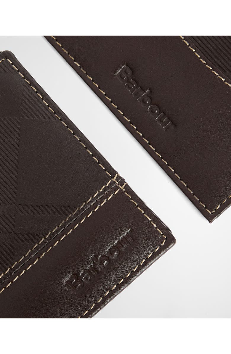Barbour Tyneside Leather Wallet & Card Holder Set, Alternate, color, Brown