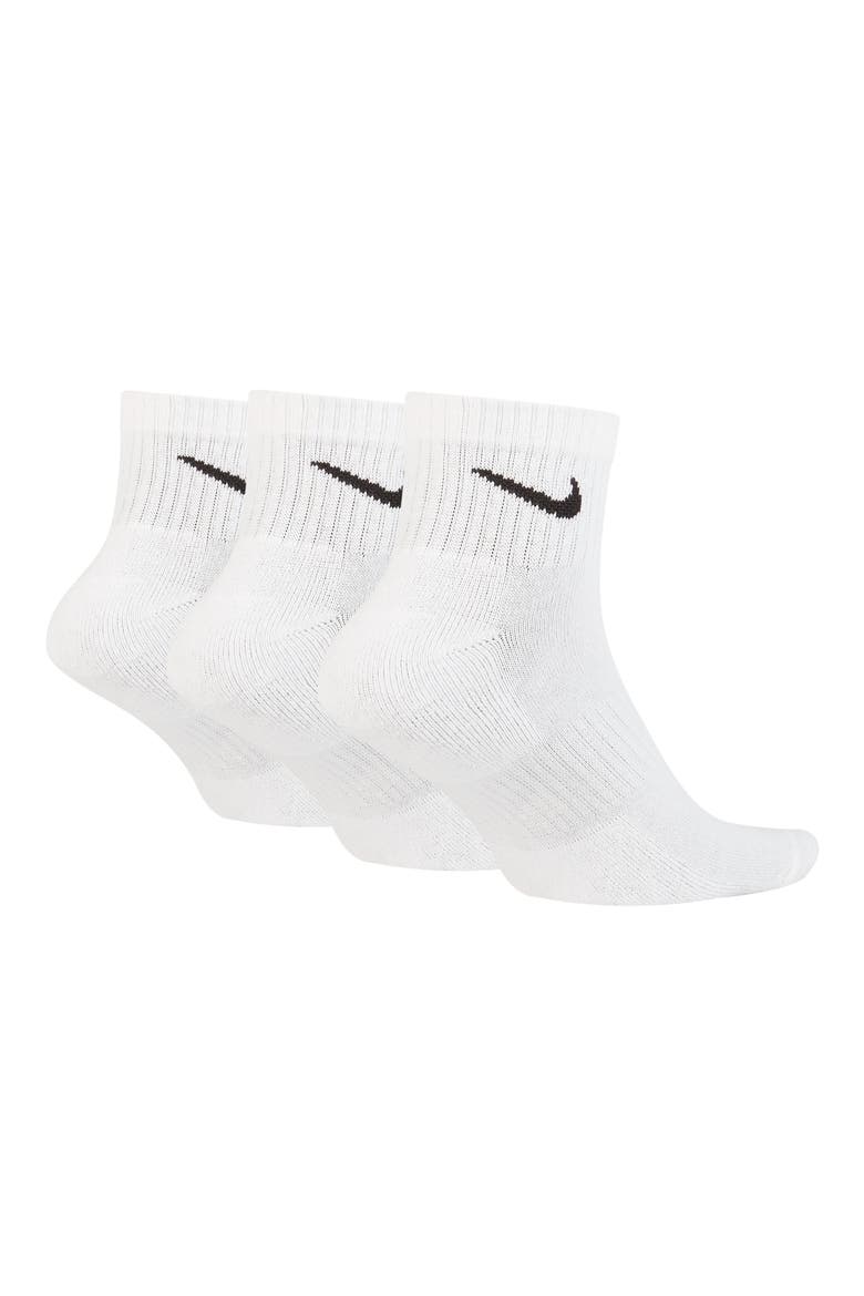 Kids' Assorted 3-Pack Dri-FIT Everyday Cushioned Ankle Socks, Alternate, color, WHITE/ BLACK