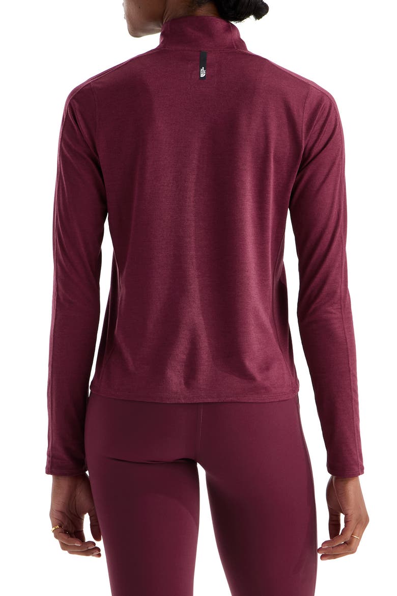 Jaida FlashDry-XD Quarter-Zip Performance Top, Alternate, color, BURGUNDY CRUSH LIGHT HEATHER