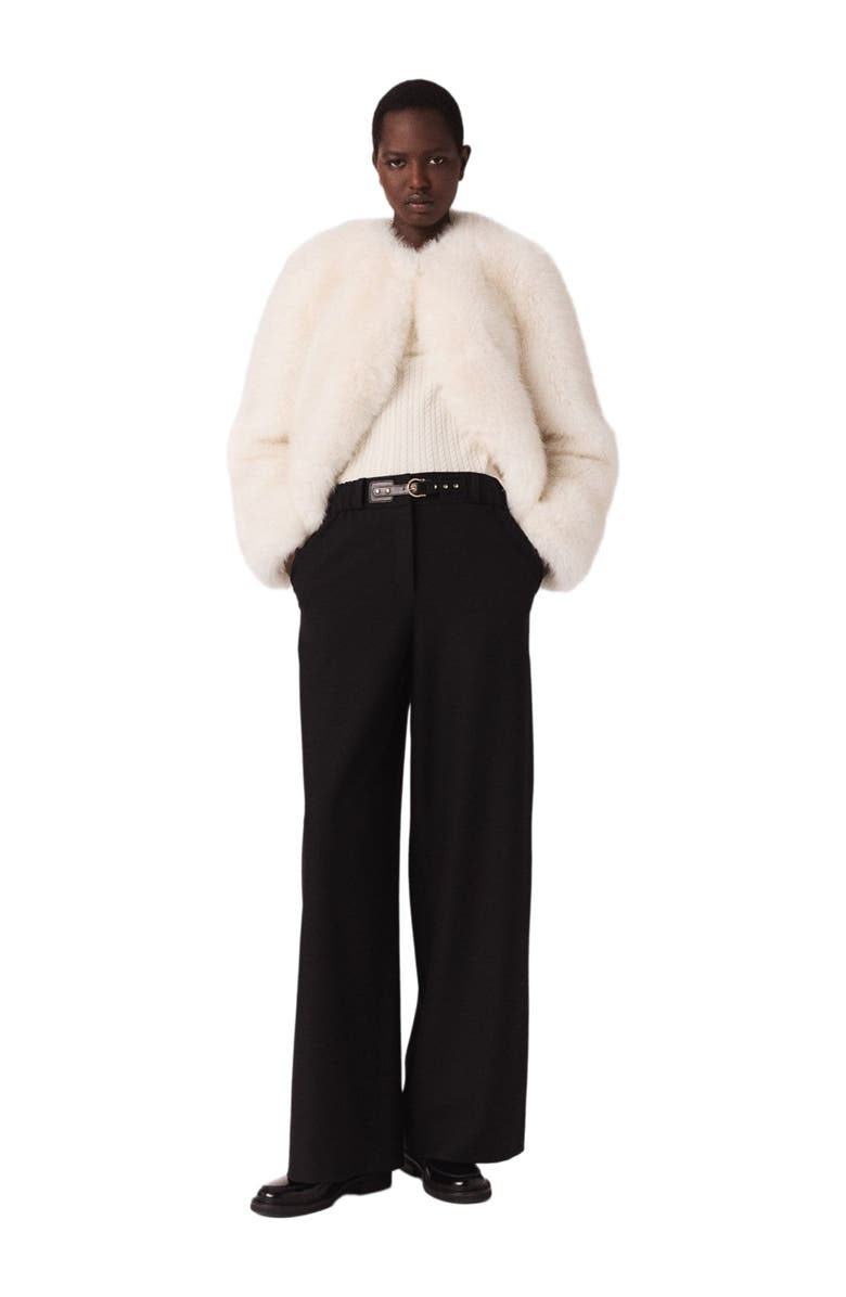 maje Wide-leg suit trousers, Main, color, Black