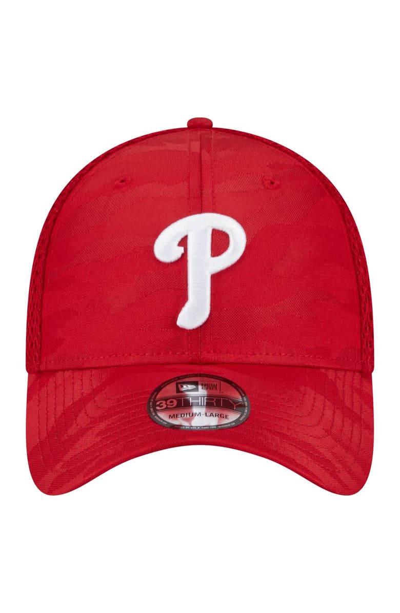 New Era Men's New Era Red Philadelphia Phillies Subtle Camo 39THIRTY Flex Hat, Alternate, color, Red