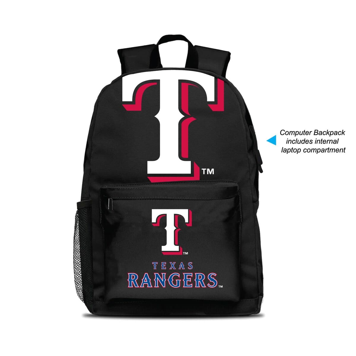 MOJO Texas Rangers MOJO Large Logo Fan Backpack, Main, color, Black