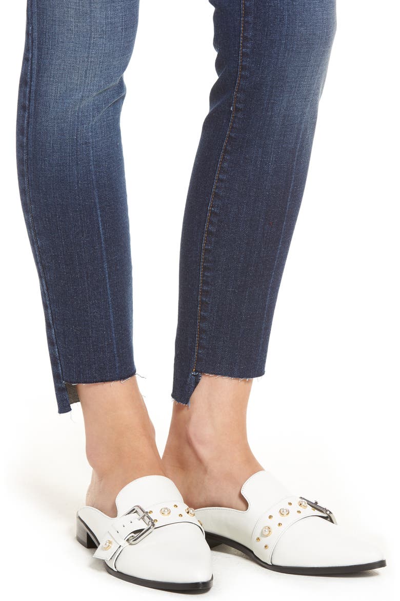 Step Hem Skinny Jean, Alternate, color, DARK RINSE WASH