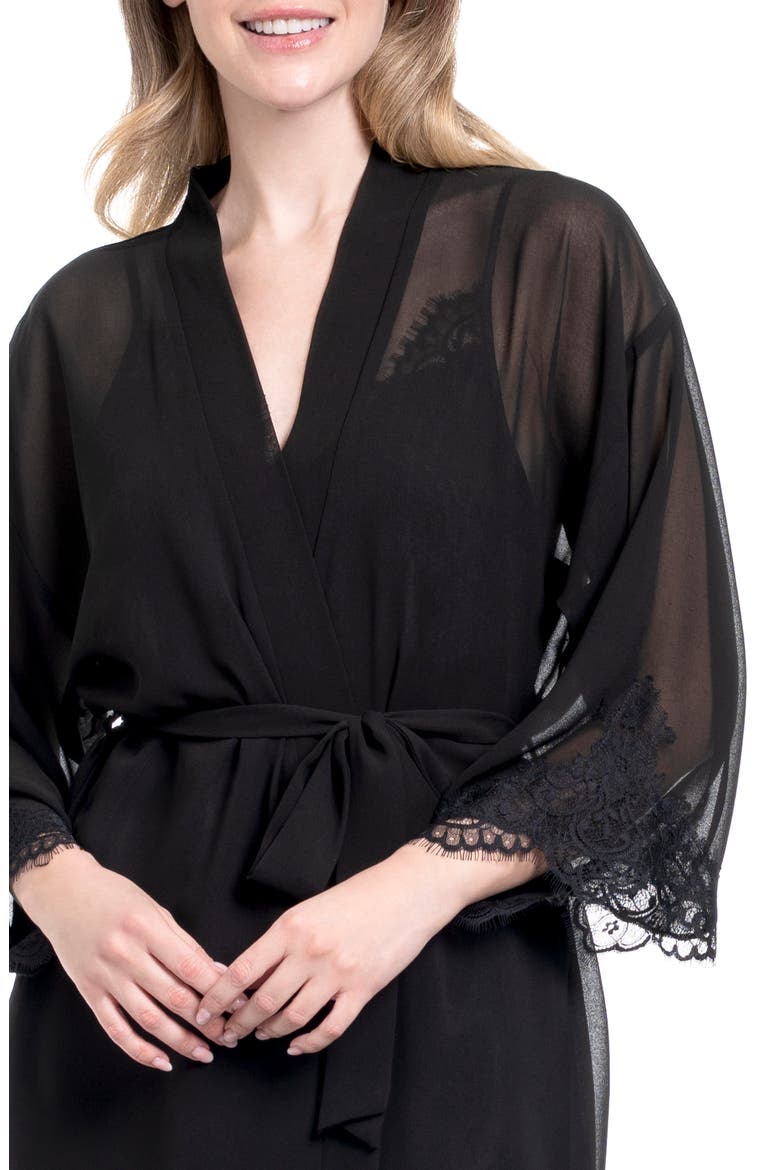 Britney Chiffon Wrap Robe, Alternate, color, BLACK