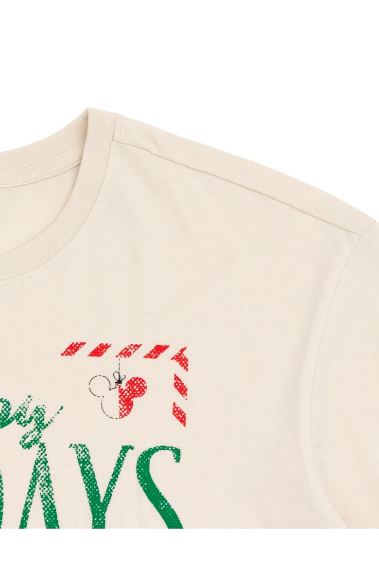Mickey Mouse Holiday Short Sleeve T-Shirt, Alternate, color, Ivory Mickey Friends