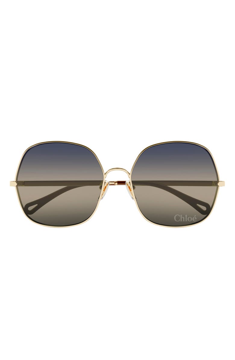 Chloé 60mm Gradient Square Sunglasses, Main, color,