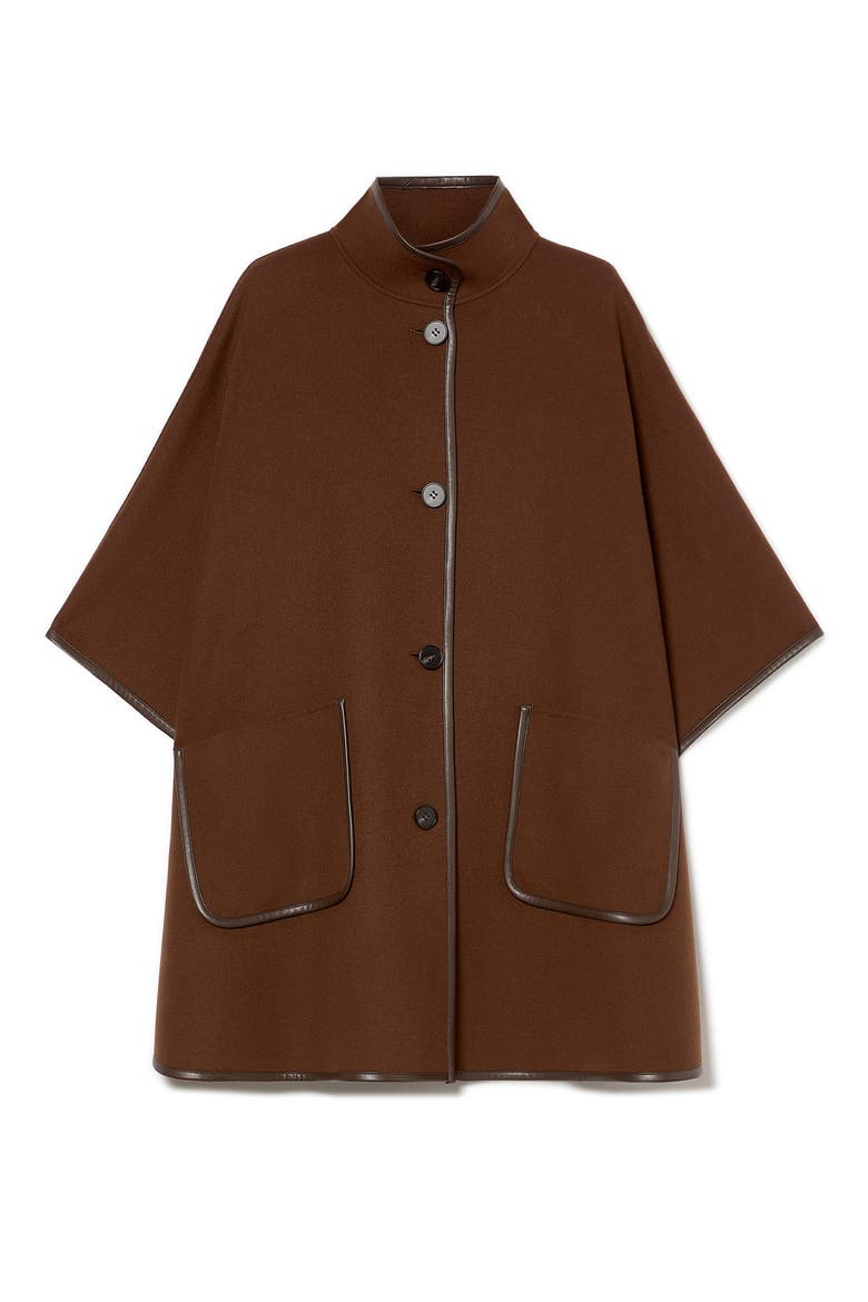 Mrsbaita Virgin Wool Cape, Alternate, color, BISCUIT