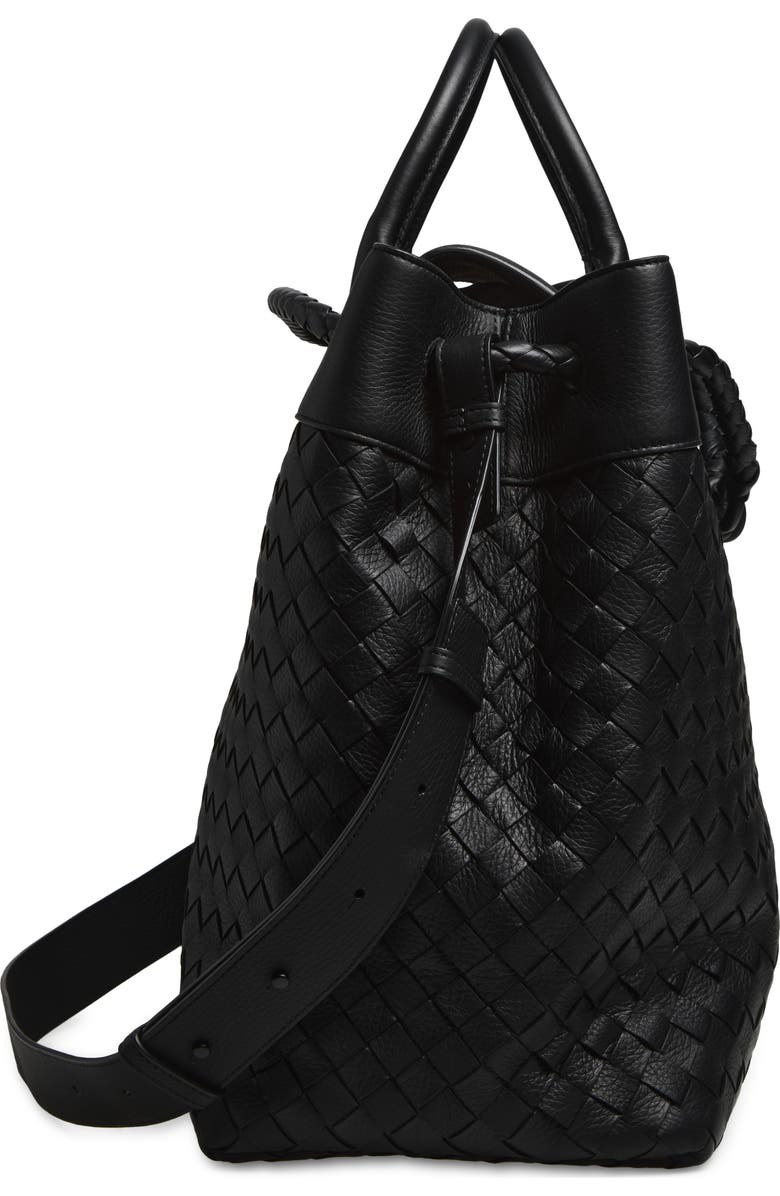 Bottega Veneta Andiamo Voyager Intrecciato Tote, Alternate, color, 8966 Black-Nero Opaco