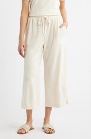 CITY BLUES Crop Wide Leg Drawstring Pants