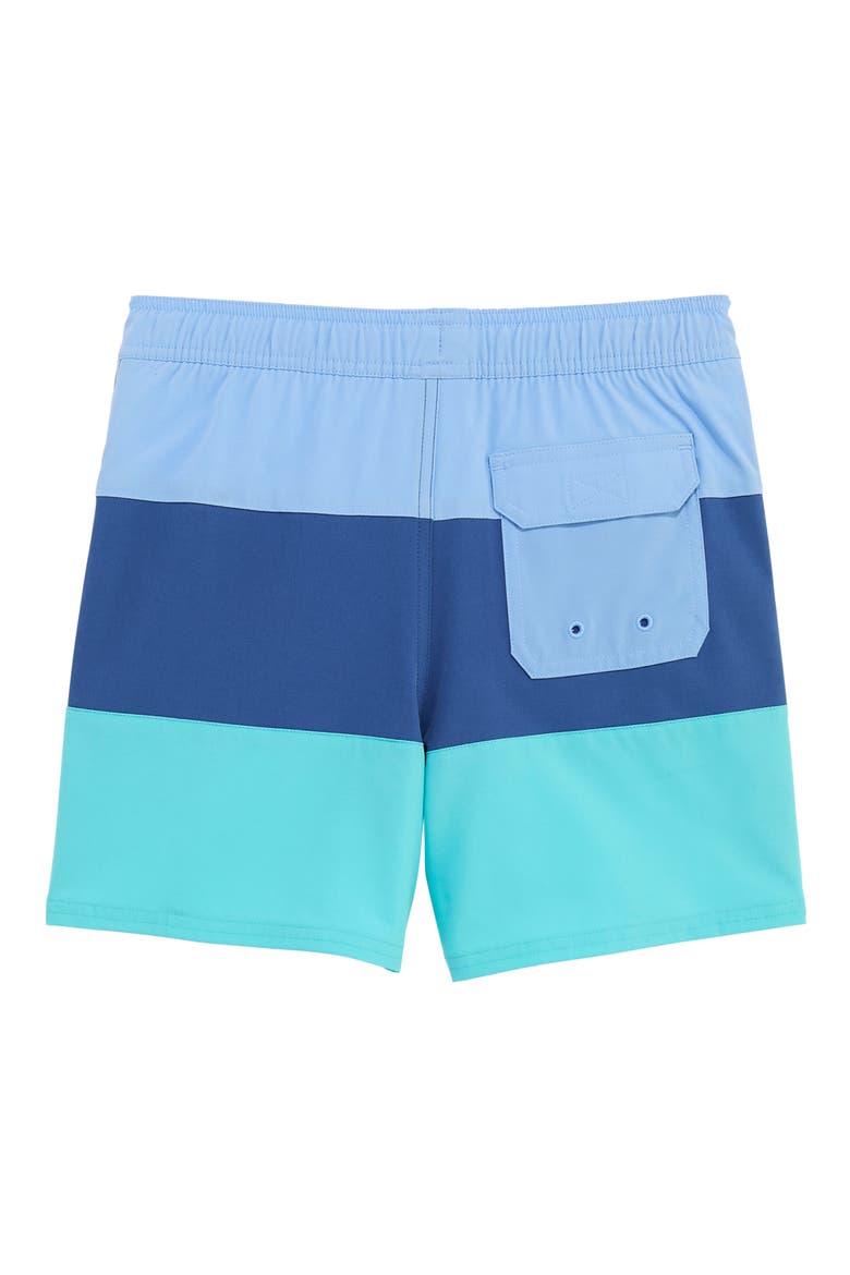 Kids' Chappy Colorblock Swim Trunks, Alternate, color, SERENITY BLUE
