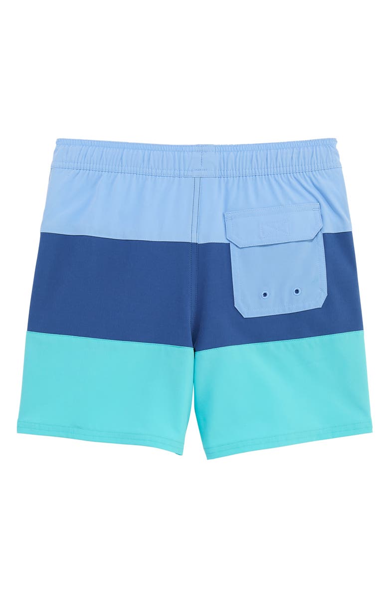 vineyard vines Kids' Chappy Colorblock Swim Trunks, Alternate, color, Serenity Blue