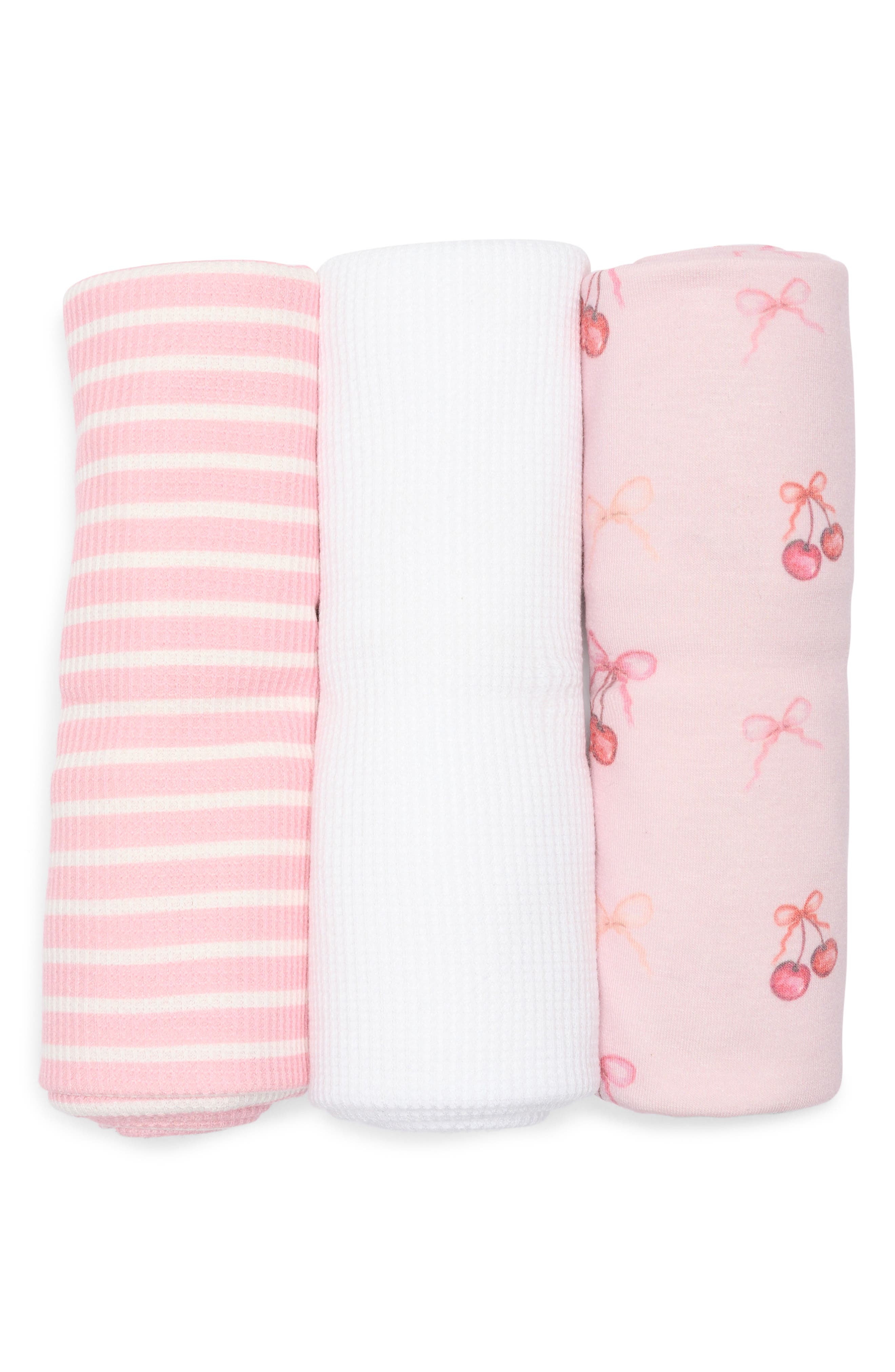 Toby 3-Pack Assorted Cherry Bow Blankets