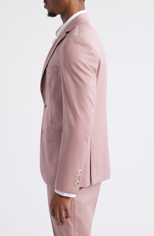 Open Edit Slim Fit Sharkskin Blazer In Pink Timber