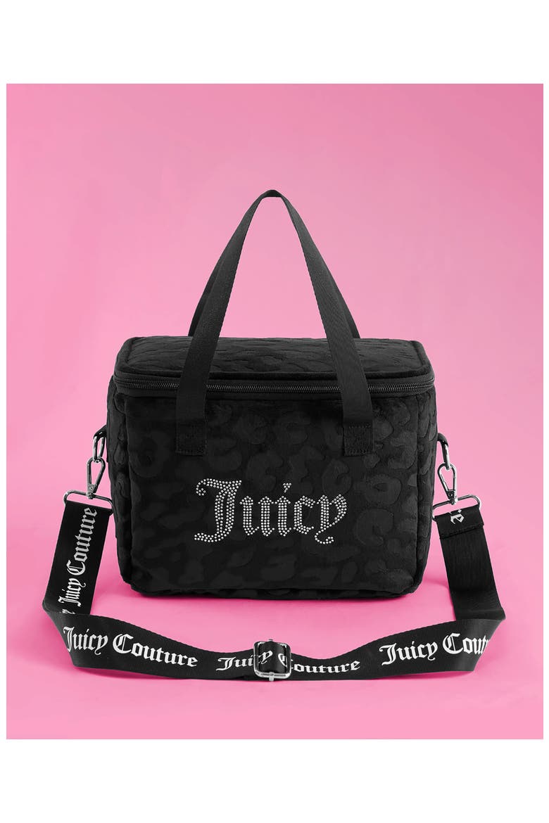 Chill Couture Insulated Lunch Bag, Alternate, color, BLACK EMBOSSED LEOPARD