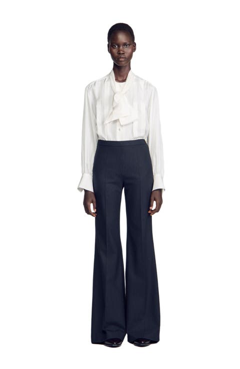 Wool suit trousers