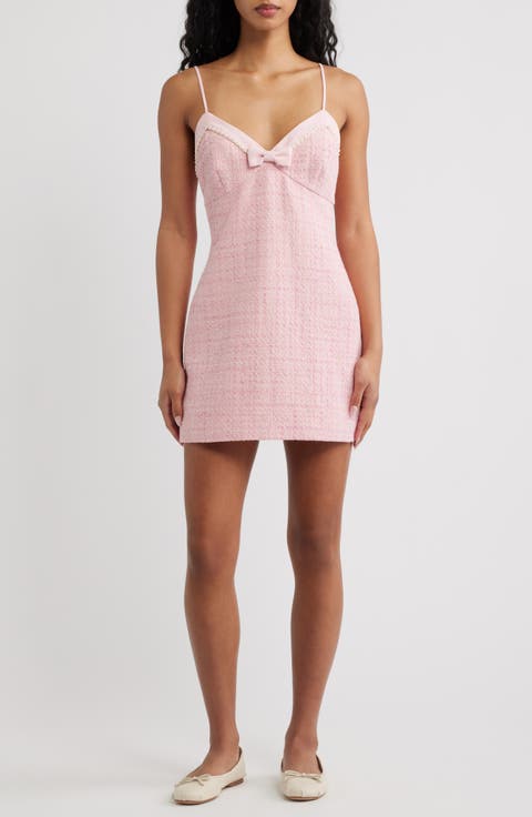 Florencio Sleeveless Tweed Minidress